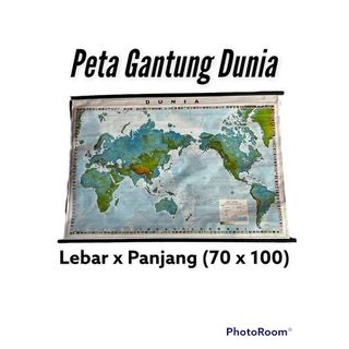 Jual Peta Dunia Gantung Ukuran 70x100 Cm Kecil Shopee Indonesia