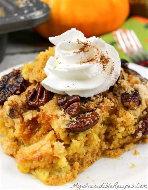 Pumpkin Pecan Dump Cake My Incredible Recipes Recipe Dump Cake