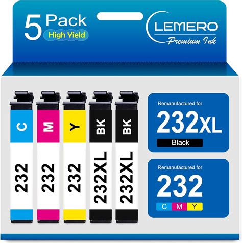 Amazon LEMERO 232XL Ink Cartridges Replacement For Epson 232 Ink