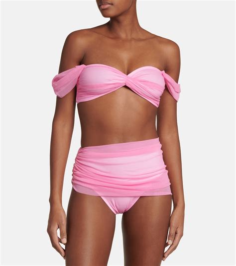 Diana High Rise Bikini Bottoms In Pink Norma Kamali Mytheresa