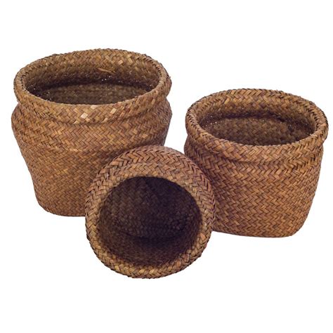 Sansibar Home Tlg Korb Set Stonehouse Aus Rattan Wayfair De