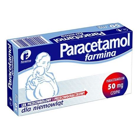 Paracetamol Farmina Czopki 50 mg 10 szt Zwalcza ból i gorączkę u