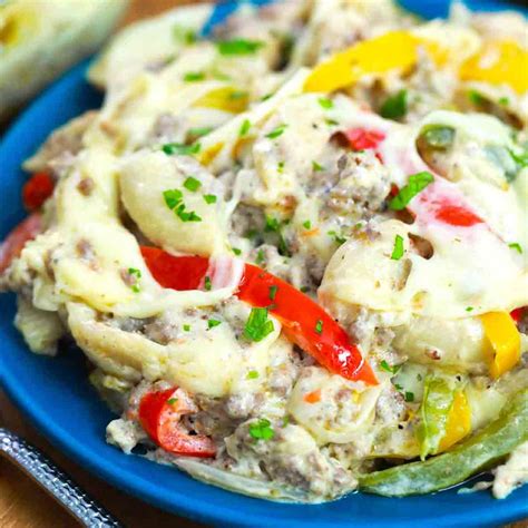 Philly Cheesesteak Casserole Recipe Sweet And Savory Meals