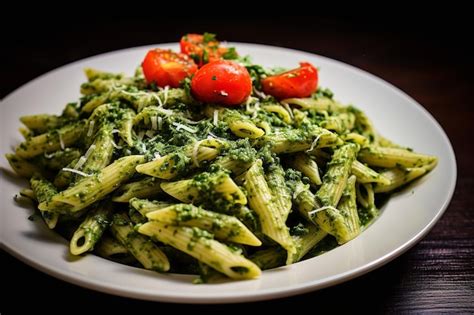 Premium Photo Easy Pesto Pasta Dinner Recipe