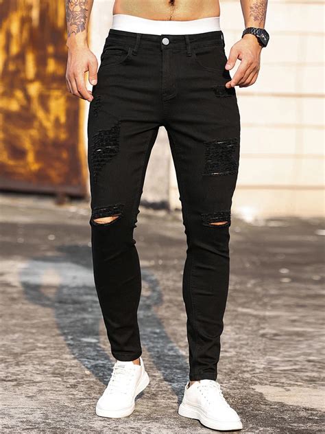 Black Jeans Men Slim