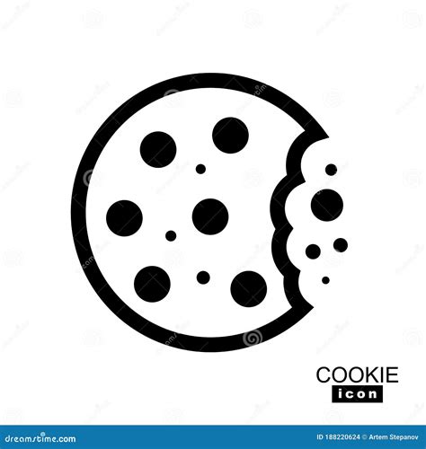 Simple Cookie Icon Biscuit Symbol Vector Illustration Stock Vector Illustration Of Flat