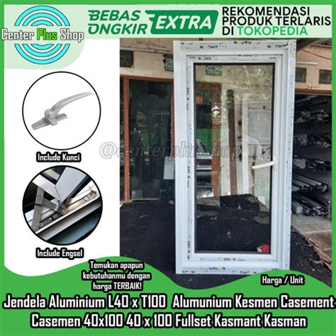 Jual Kusen Jendela Alumunium 1 Set Uk LxT 40x100 Aluminium L40 X T100