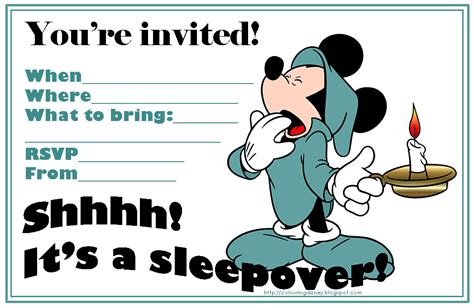 INVITATIONS FOR SLEEPOVER PARTY