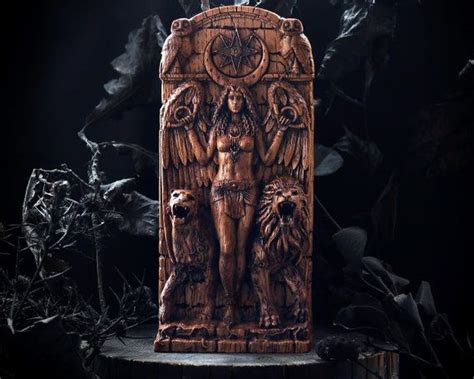 Lilith sculpture, Ishtar statue, Norse and viking wall decor, God ...