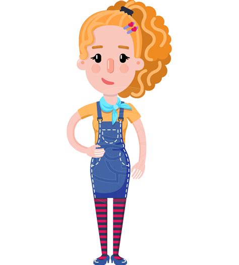 Pretty Blonde Girl Cartoon