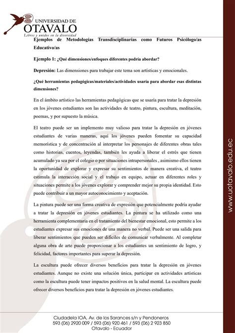 SOLUTION Metodolog A Transdisciplinar En La Educaci N Studypool