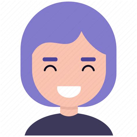 Avatar Emotion Face Female Girl Smiley Woman Icon