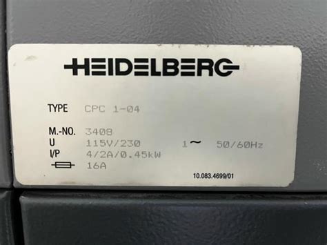 Used Sold Heidelberg Sm At Natalis Sprl