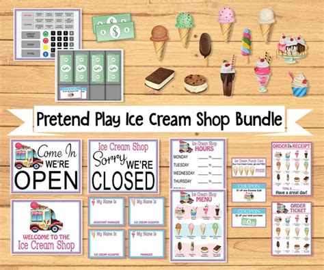 Ice Cream Shop Pretend Play Dramatic Play Ice Cream Shop