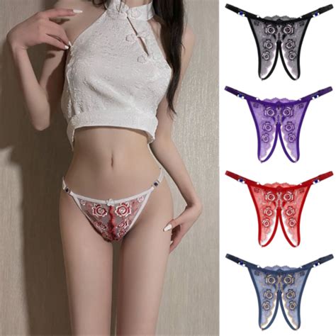 Usa Sexy Women Lace Thong G String Panties Lingerie Underwear