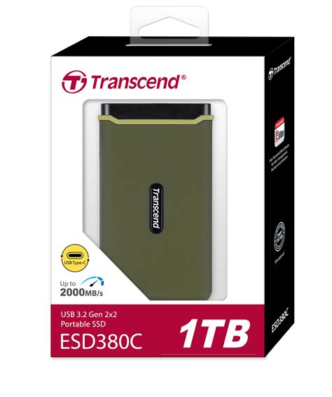 Transcend 1TB, Portable SSD USB3.2 Gen 2x2, USB Type-C External SSD ...