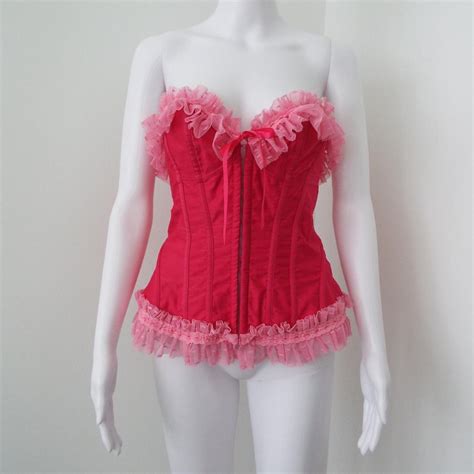 Victorias Secret Hot Pink Corset Hot Pink Corset Depop