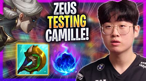 ZEUS TESTING CAMILLE IN KR SOLOQ T1 Zeus Plays Camille TOP Vs Jayce