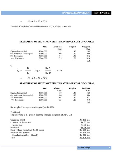 99700905 Cost Of Capital Solved Problems Pdf