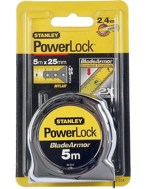 Flexómetro PowerLock Blade Armor 5m Stanley 0 33 514