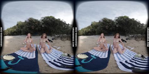 Kristina With Mira On A Tropical Nude Italian Beach Doing Yoga Naked VR Porn Video VRPorn