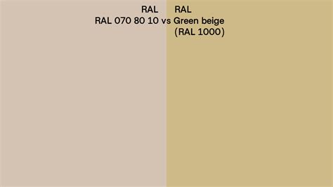 Ral Ral 070 80 10 Vs Green Beige Side By Side Comparison