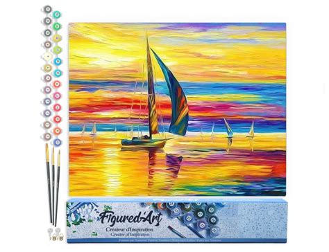 Peinture Par Num Ro Figured Art Bord De Mer Et Lumi Res Du Coucher De