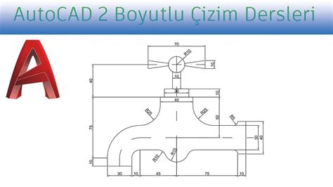 AutoCAD 2 boyutlu musluk çizimi YouTube