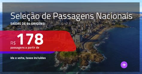 Sele O Das Melhores Passagens Nacionais Em Promo O Valores A Partir