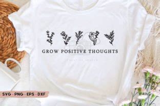 Grow Positive Thoughts Svg Graphic By Creativecrafts Creative Fabrica