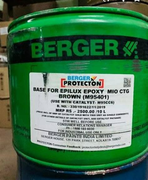 Berger Epoxy Paints 20 L Berger Epoxy Floor Paints Latest Price