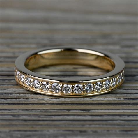 1 Ctw Yellow Gold Pave Diamond Eternity Ring