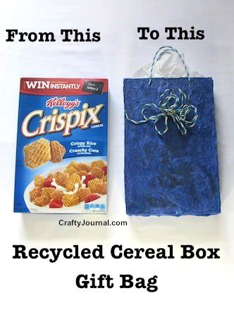 How To Make Gift Bags From Recycled Cereal Boxes Bowdabra