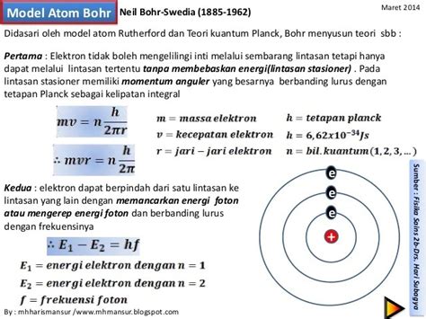 Menurut Bohr Elektron Elektron Dalam Atom Ilmu