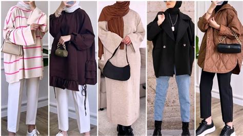 اشيك تنسيقات شتاء2024‼️احدث لبس خروج للمحجبات👌 Womens Winter Clothing