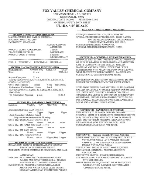 Fillable Online Msds Sheets Fax Email Print Pdffiller