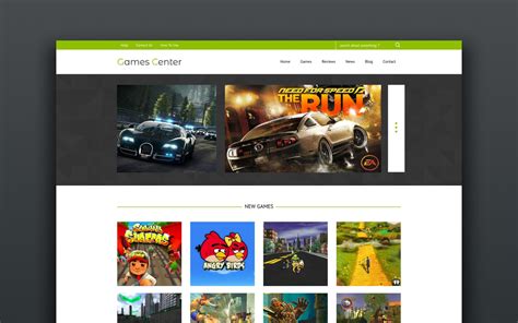 Games Center Games Website Template W Layouts