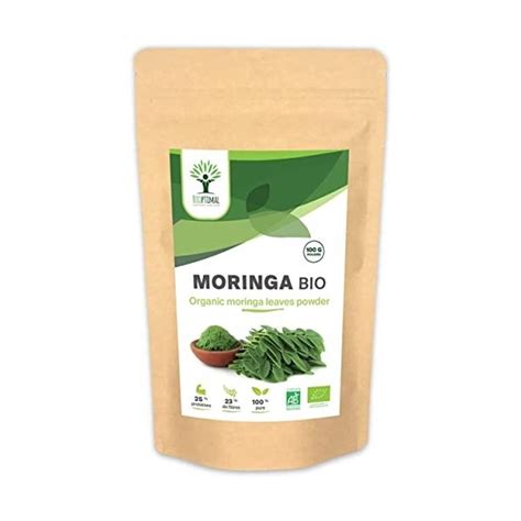 Moringa Bio Bioptimal En Poudre Feuille De Moringa Oleif