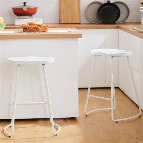 Stools Set Of 3 Solid Wood Counter Height Stools 26 Inch Barstool Chair