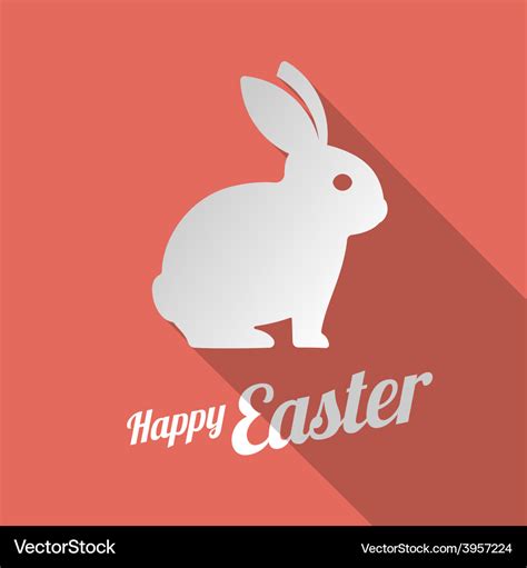 White bunny silhouette Royalty Free Vector Image