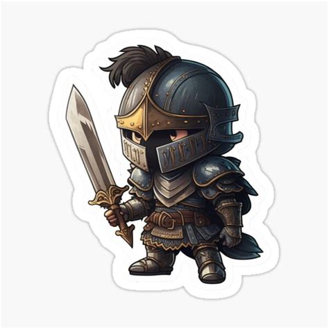 Dark Chibi Knight Sticker By Marcgugdesigns Redbubble