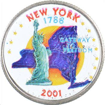 Custom - COLORIZED - 2001-D New York State Quarter - High Collectible ...