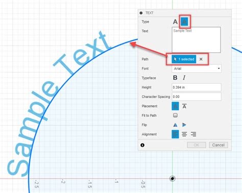 Come Creare Una Curva Di Testo Lungo Il Percorso In Uno Schizzo In Fusion