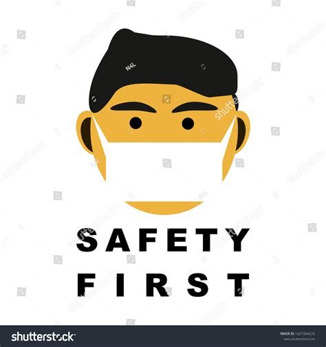 Safety First Icon Illustration Flat Vector Stock Vector (Royalty Free ...