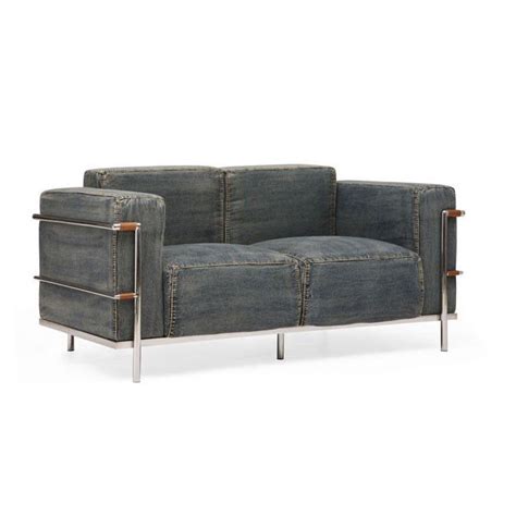 Denim Loveseat Unique Modern Furniture Dot And Bo Denim Furniture