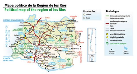 Mapa Pol Tico De La Regi N De Los R Os Icarito