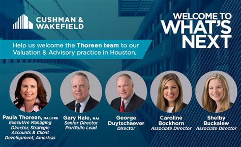 Cushman And Wakefield Hires Houston Based Team To Focus On Valuation