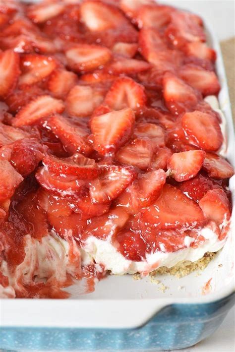 Simple And Easy Strawberry Delight Recipe With Berries Cream Cheese