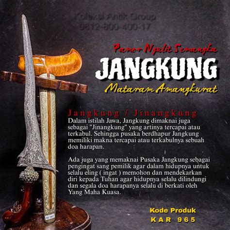 Jual Keris Jangkung Pamor Ngulsem Era Mataram Amangkurat Kab