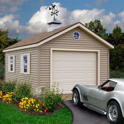 One Car Wood Garage Kit 12 X 20 Greenbriar Gorgeous Gazebos